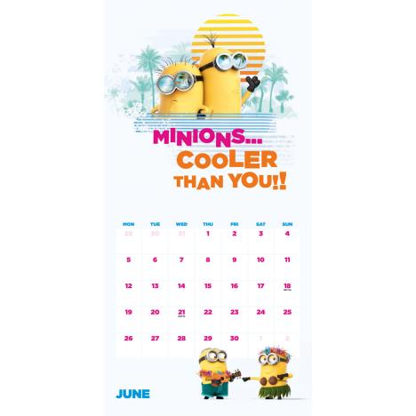 Minions 2017 Mini Square Calendar Extra Image 2